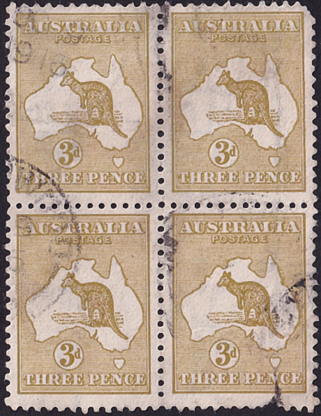 Австралия 1915 год . Кенгуру и карта , кварт . Каталог 40.0 € 